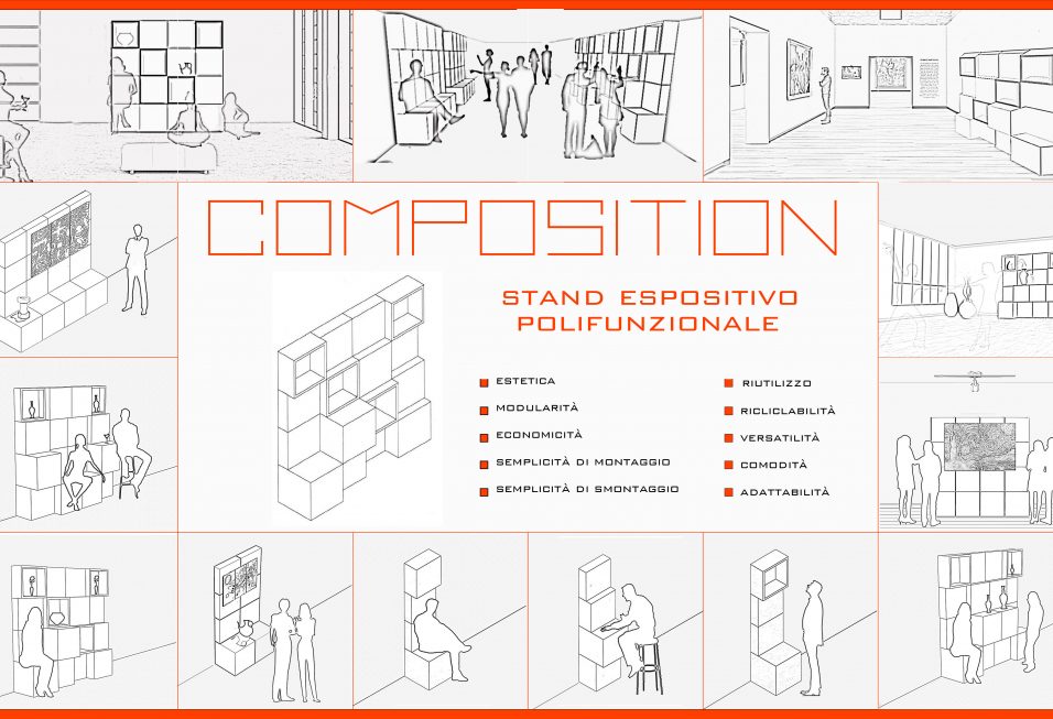 Composition mobile modulare multifunzionale